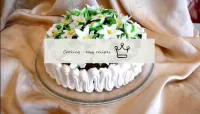Cake bride with yoghurt flowers...
