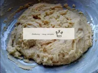 Knead the dough. First stir it with a spoon, then ...