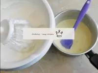 Stir the gelatin mass into the protein cream. ...