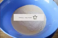 Pour the egg mixture into a large bowl, pour in th...