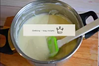 The cream will be ready when a line can be drawn o...