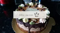 Three chocolates cake with vanilla, baylis and fru...