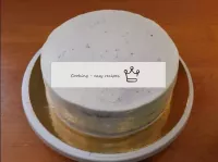 So collect the whole cake and put it in the refrig...