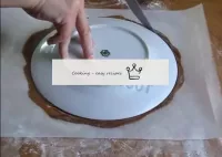Roll each part on parchment into a pancake and cut...