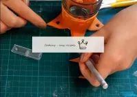 Wrap the crown around the glass, glue and allow to...