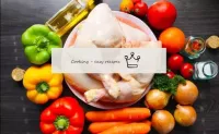 How to put out chicken with vegetables in a slow c...