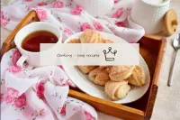 Biscuits au fromage cottage triangles avec sucre a...