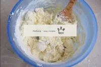 Gradually add flour and knead the dough. First, si...