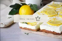 Gelatin-free curd cake with lemon...