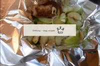 Put half the apples in a foil-lined oven tin. ...