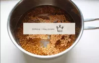 Prepare the filling. Rinse buckwheat and send it t...