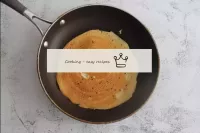 Fry the pancake over a medium heat on one side for...
