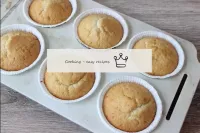 Bake the capcakes in the oven, preheated to 180C, ...