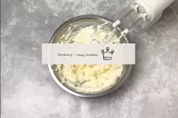 Whisk together the cream and cheese until complete...