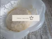 Knead the dough. First, stir with a whisk, then kn...