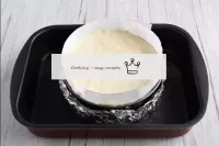 Pasta pamuklu Japon cheesecake prensibi ile pişiri...