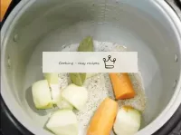 Fold the peeled onions and carrots into the bowl o...