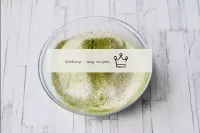 Separately sift through the flour, matcha powder, ...