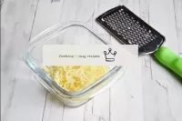 Grate the cheese on a medium grater and add to the...