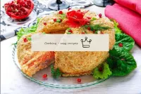 Napoleon snack-kuchen aus korn mit konserven...