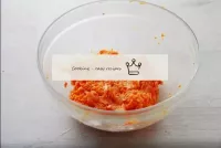 Peel the carrots, also grate them over a coarse gr...