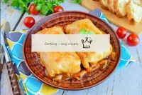 Frozen cabbage rolls in slow cooker in tomato sauc...