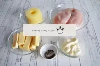 Wie man Hühnerkoteletts mit Ananas und Käse macht?...