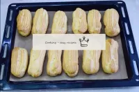 Eclairs increased in size and became golden in col...
