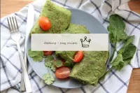 綠色菠菜煎餅...