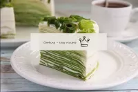 Gâteau aux crêpes vert sans colorants...