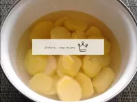 Peel the potatoes. For faster cooking, potatoes ca...