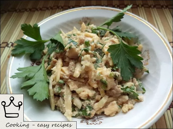 Ensalada de hígado de bacalao