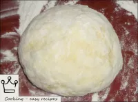 The fresh dough is kneaded. ...