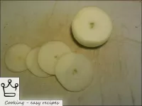 The onions are peeled and cut into thin rings. ...