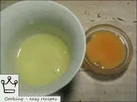 Separate the yolks from the proteins. ...