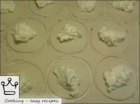 Put the filling on each circle (0. 5-1 tsp, depend...