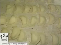 Make dumplings - carefully glue the edges. ...