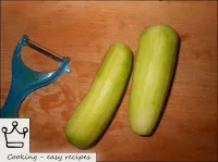 Meanwhile, peel the cucumbers. ...