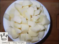 Peel, wash and cut the potatoes into small cubes. ...