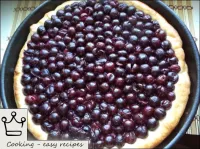Yeast pie with cherries or cherries is ready. ...