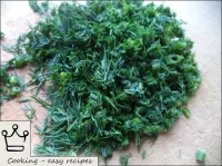 Dill (or cilantro) is washed, finely cut. ...