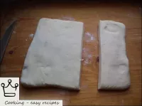 Turn on the oven. Divide the dough into 2 unequal ...