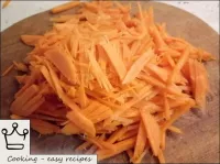 Peel and wash carrots, drizzle with straws. ...