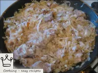 Then add sauerkraut, stir and simmer under a lid f...