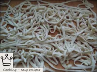 Turn each piece into a long noodle. ...