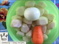 首先要清洗和清洗所有蔬菜。如果洋葱和胡萝卜大了，那么就放在一半。...
