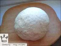 Knead the lush dough with your hands. Yeast dough ...
