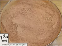 How to make a chocolate cake on kefir: Sift the fl...