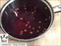 Pour cherry seeds with hot water, boil for 5-6 min...
