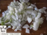 Peel and wash the onions. Cut into small cubes. ...